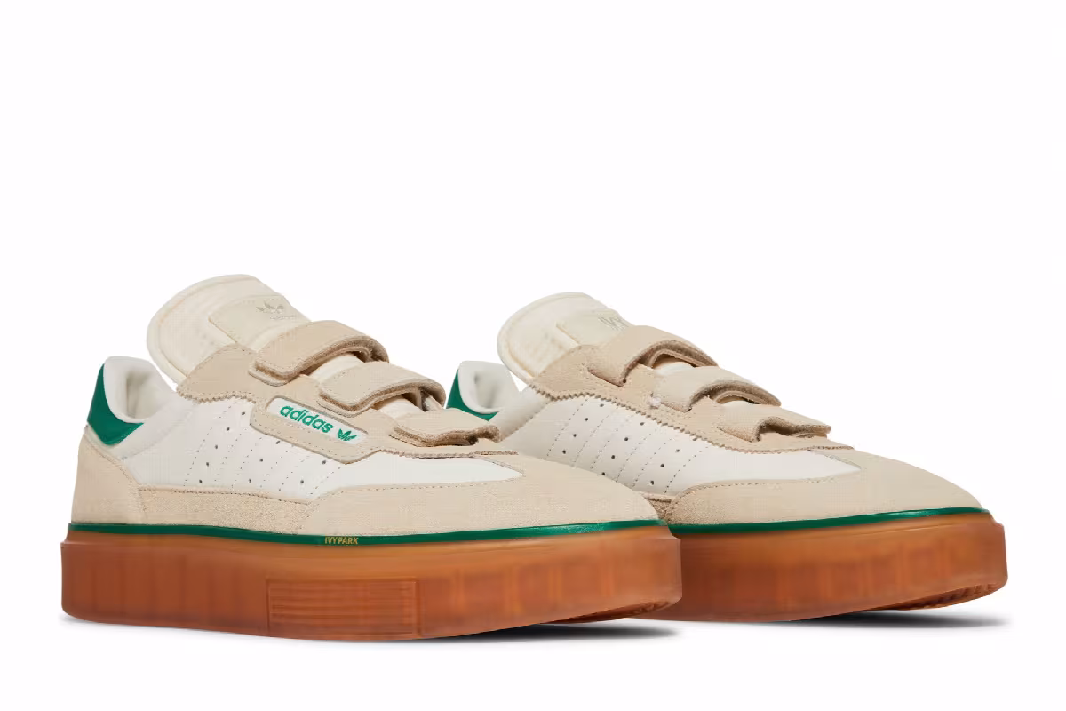 Ivy Park x adidas Women's Super Sleek 3 Strap Wonder White Gum, view 9