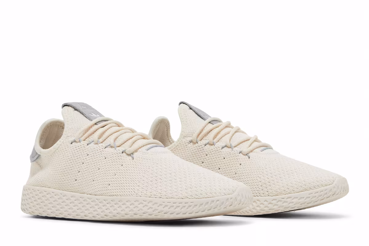 Pharrell Williams x adidas Tennis Hu Chalk White Light Grey, view 9