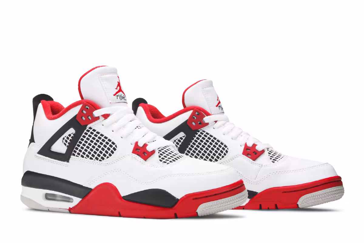 Air Jordan 4 OG GS Fire Red 2020, view 9