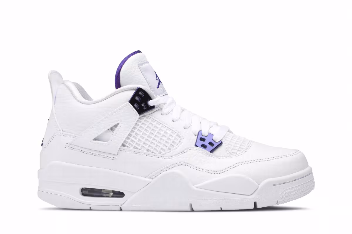 Air Jordan 4 GS Purple Metallic, view 2
