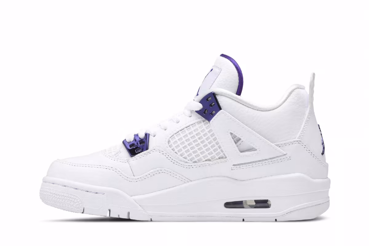 Air Jordan 4 GS Purple Metallic, view 4