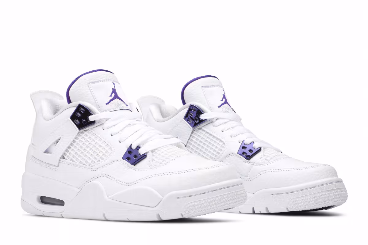 Air Jordan 4 GS Purple Metallic, view 9