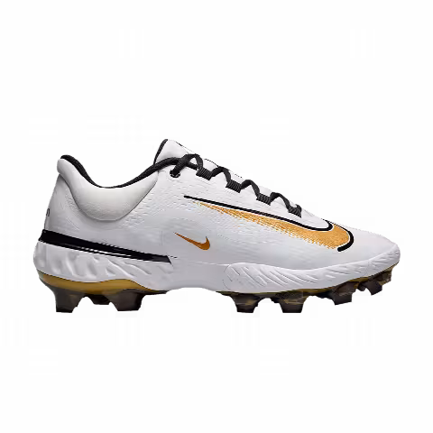 Nike Alpha Huarache Elite 4 Low MCS 'White Metallic Gold'