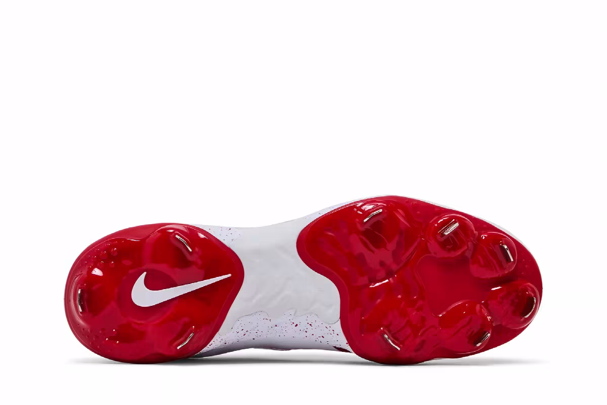 Nike Alpha Huarache Elite 4 Low White University Red, view 5