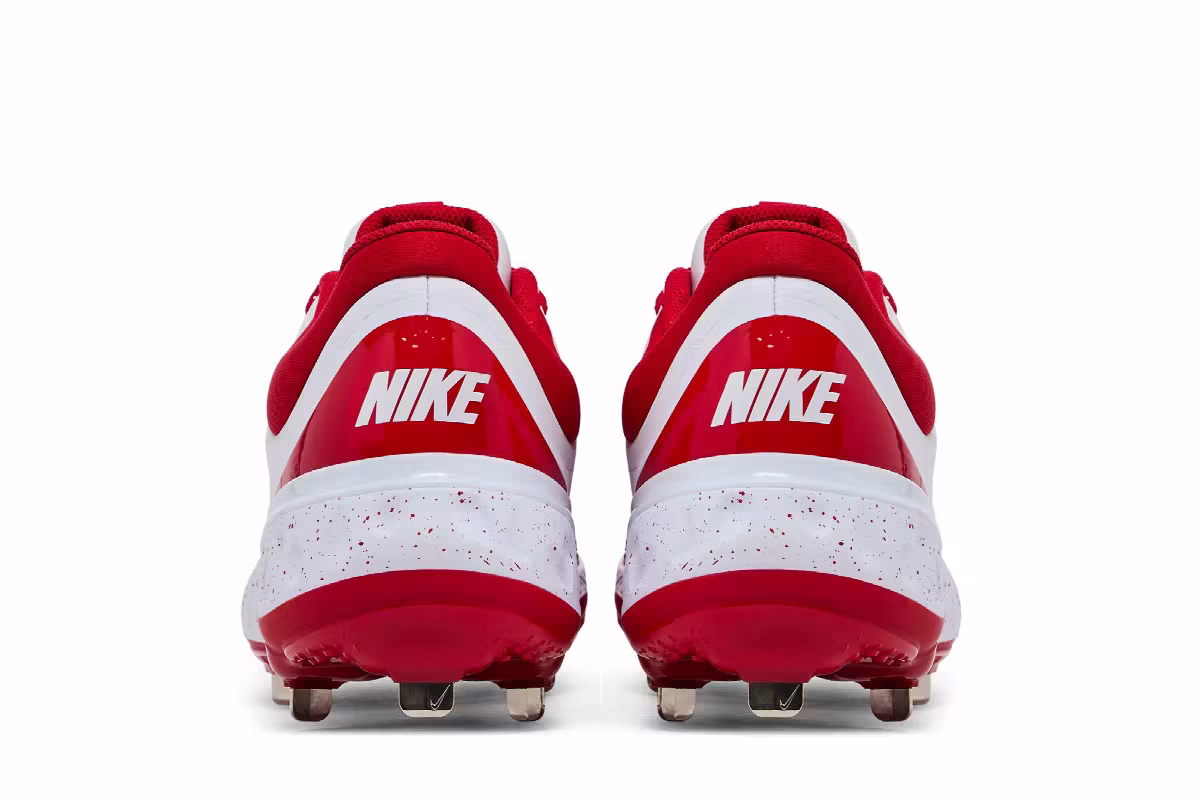 Nike Alpha Huarache Elite 4 Low White University Red, view 7