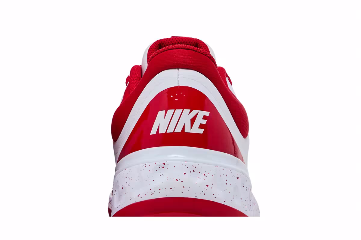 Nike Alpha Huarache Elite 4 Low White University Red, view 8