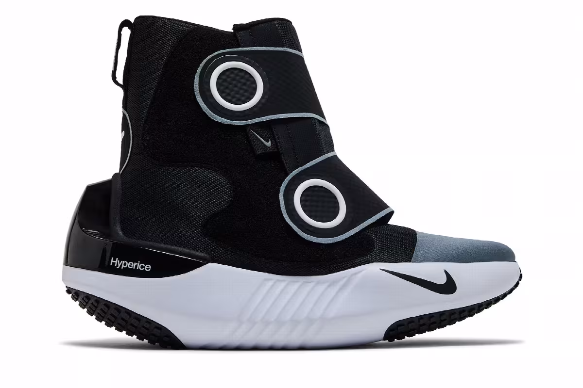 Hyperice x Nike Hyperboot Black White Cool Grey, view 2