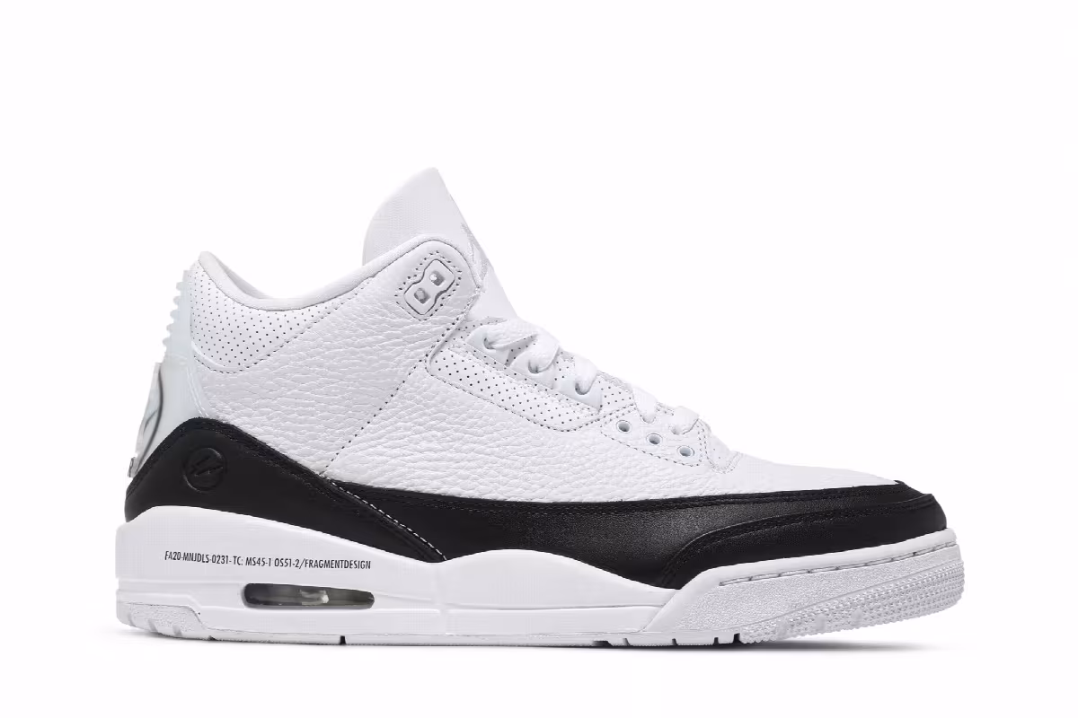 Fragment Design x Air Jordan 3 SP White, view 2