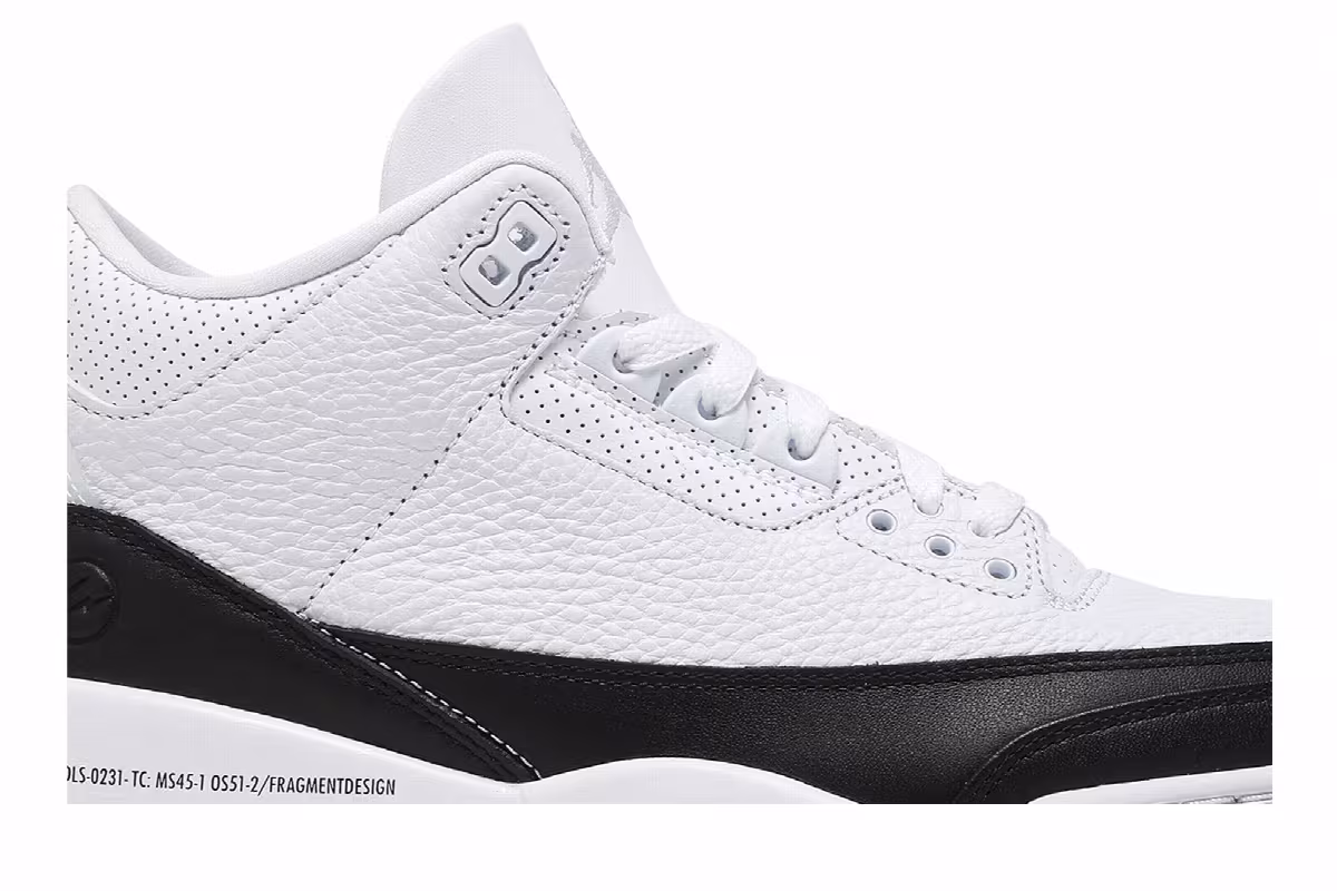 Fragment Design x Air Jordan 3 SP White, view 3