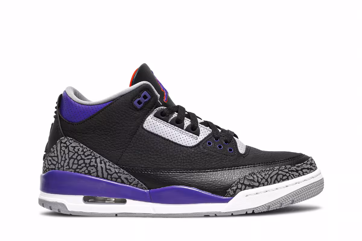 Air Jordan 3 Court Purple, view 2