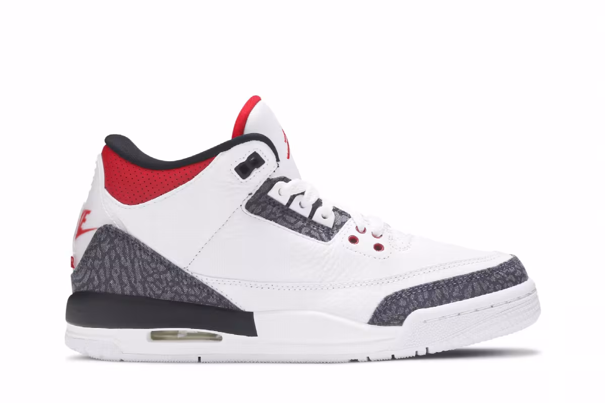 Air Jordan 3 Denim SE GS Fire Red, view 2