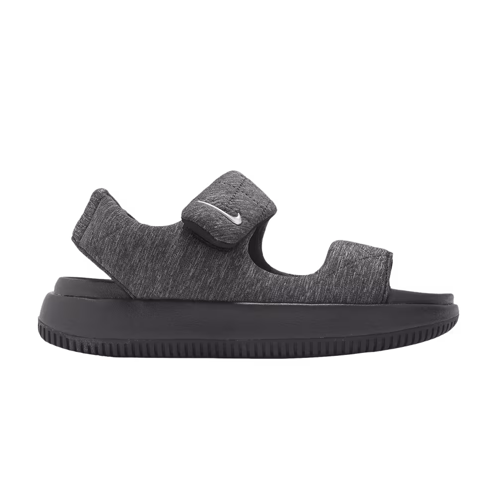 Nike Women's Calm Sandal SE Black Metallic Silver