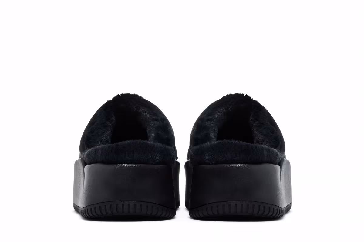 Nike Women's Calm Elevation Fur Slide Black, view 7