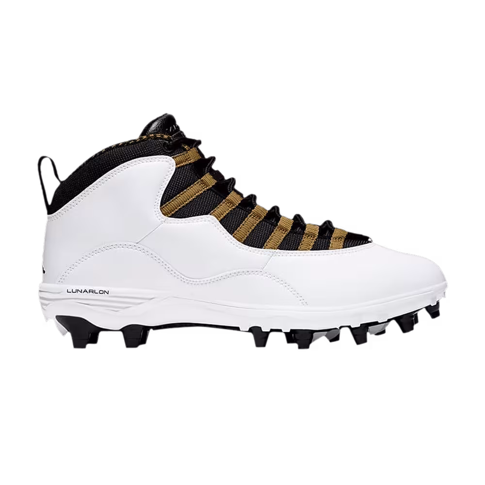 Air Jordan 10 TD Mid White Metallic Gold