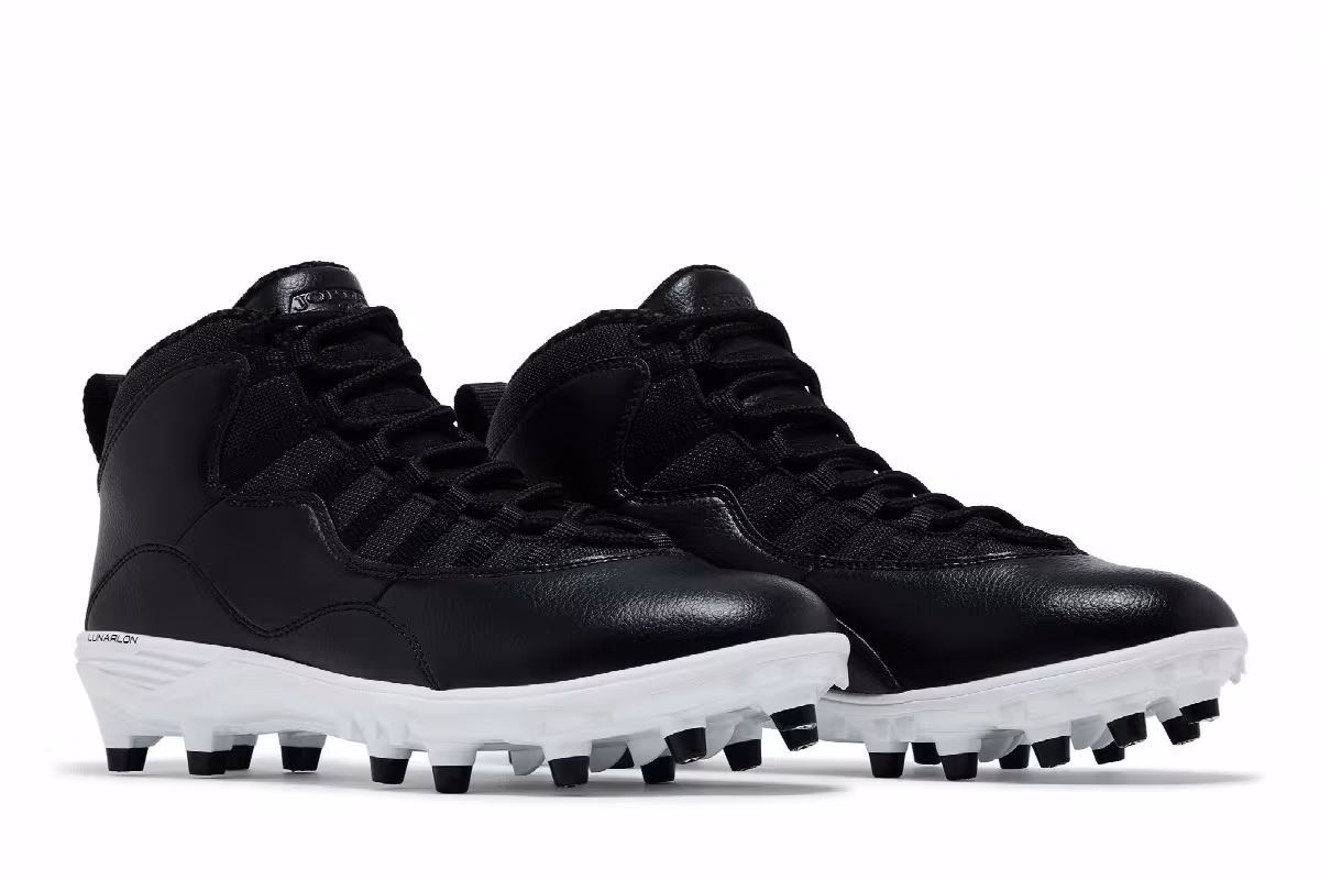 Air Jordan 10 TD Mid Black White, view 9