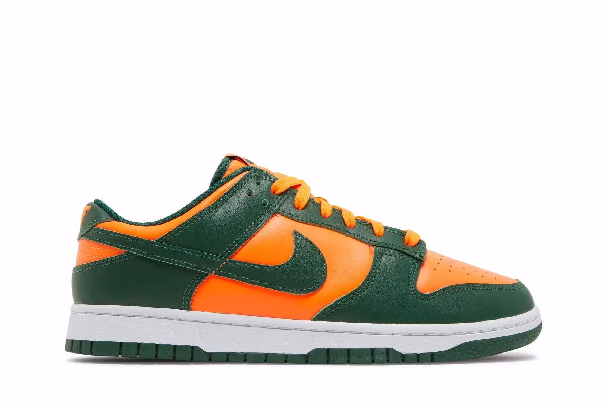 Nike Dunk Low Miami Hurricanes, view 2