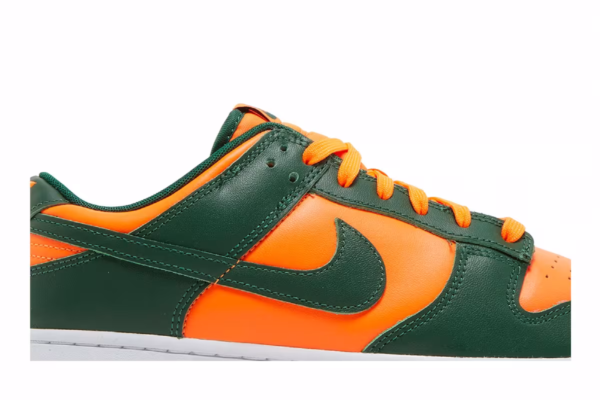 Nike Dunk Low Miami Hurricanes, view 3