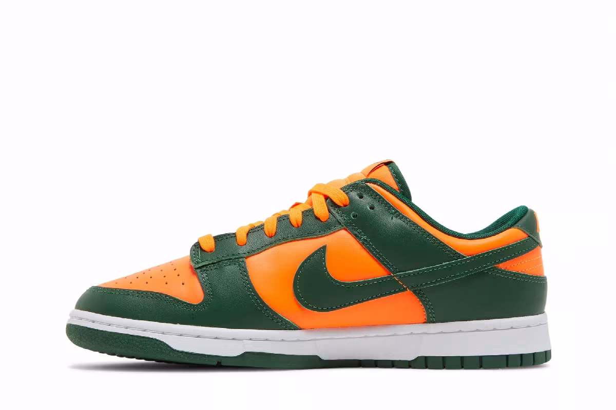 Nike Dunk Low Miami Hurricanes, view 4