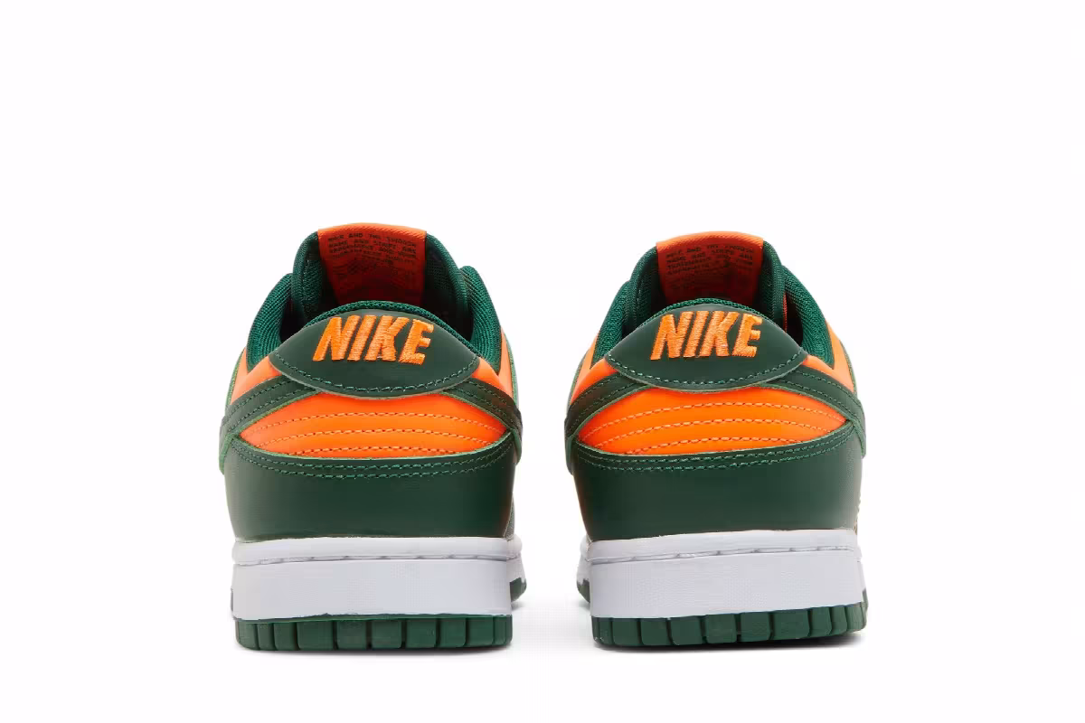 Nike Dunk Low Miami Hurricanes, view 7