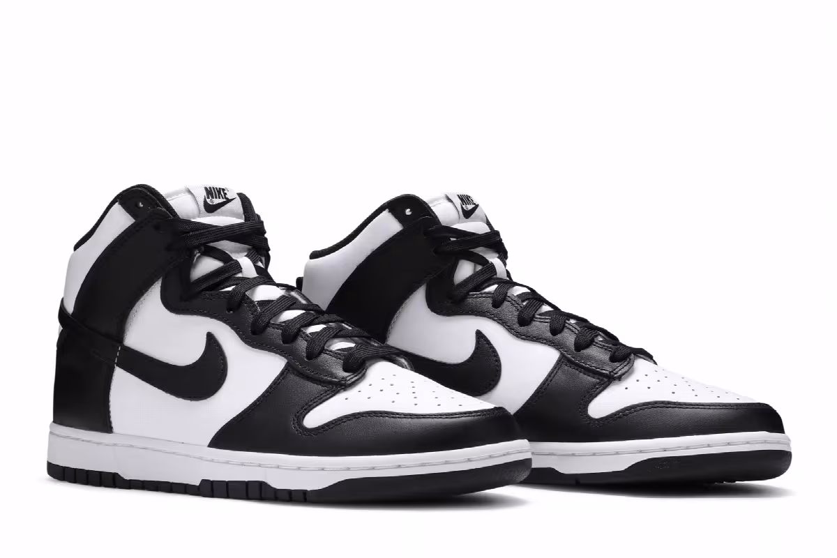 Nike Dunk High Black White, view 9