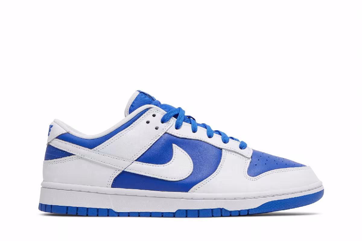 Nike Dunk Low Racer Blue White, view 2
