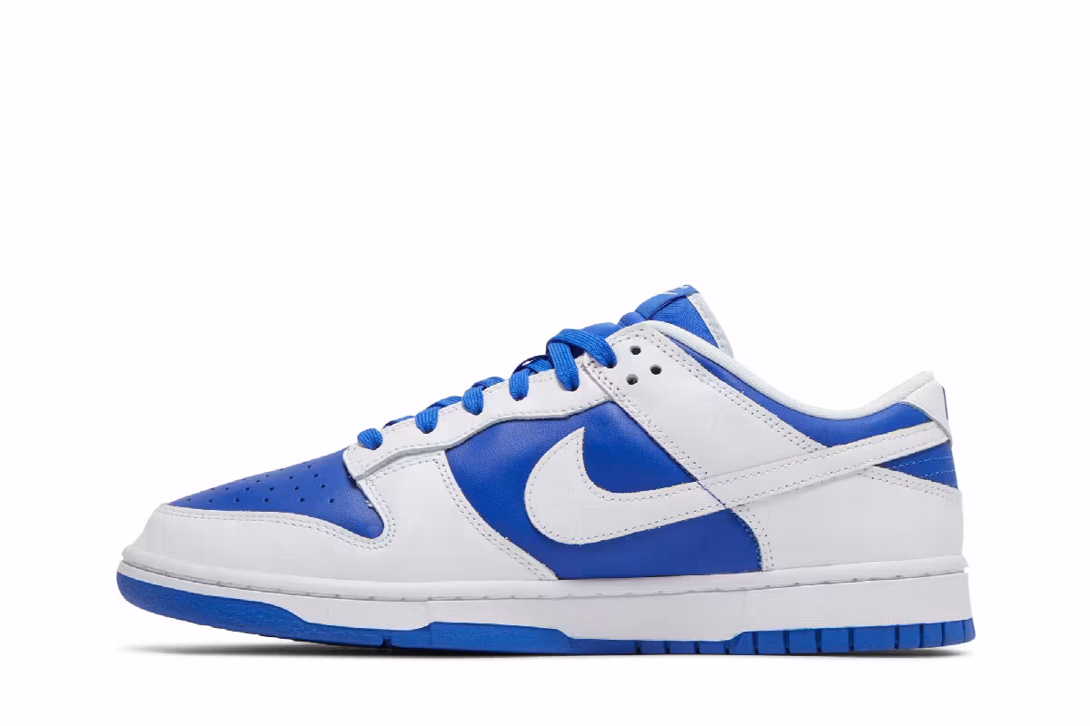 Nike Dunk Low Racer Blue White, view 4