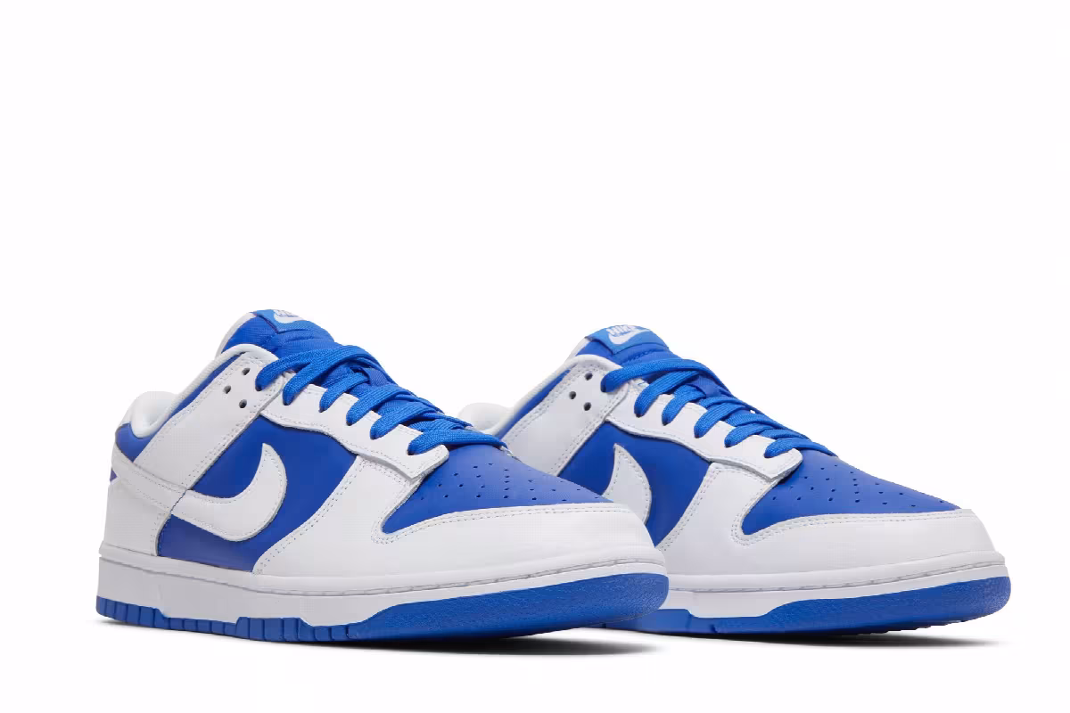 Nike Dunk Low Racer Blue White, view 9