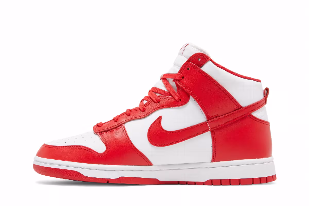 Nike Dunk High Championship Red, view 4
