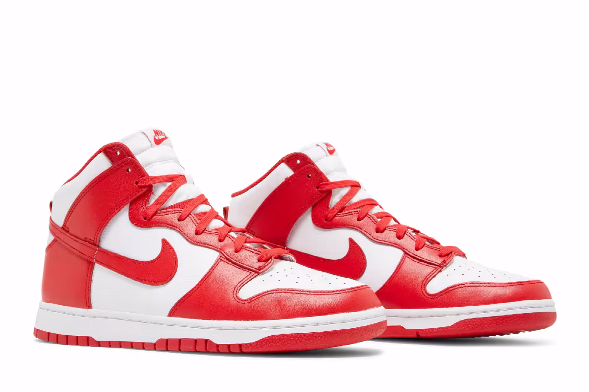 Nike Dunk High Championship Red, view 9