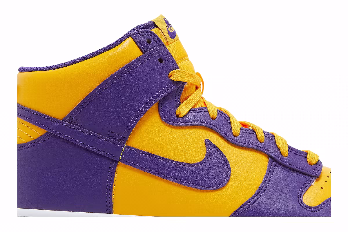 Nike Dunk High Lakers, view 3