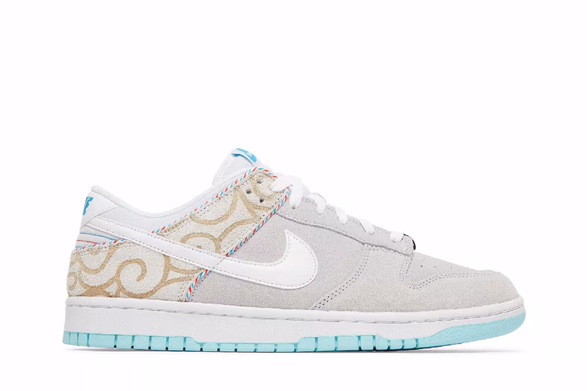 Nike Dunk Low SE Barber Shop - Grey, view 2
