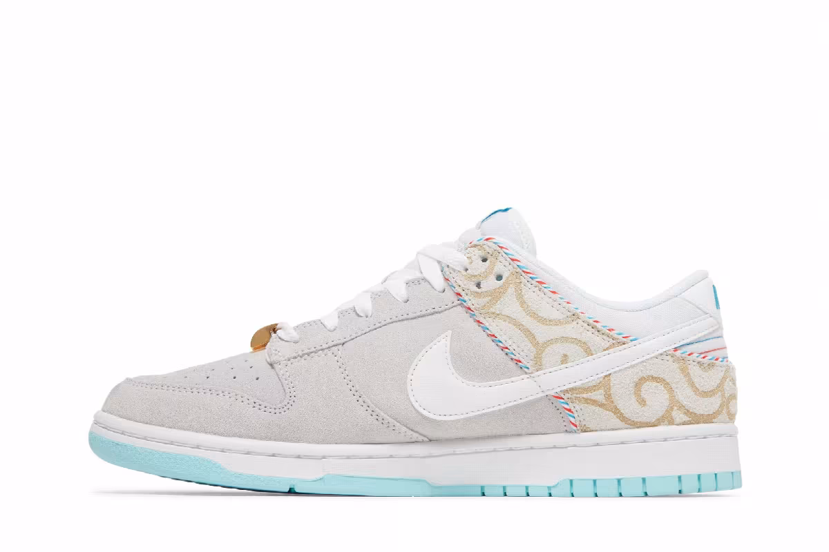 Nike Dunk Low SE Barber Shop - Grey, view 4