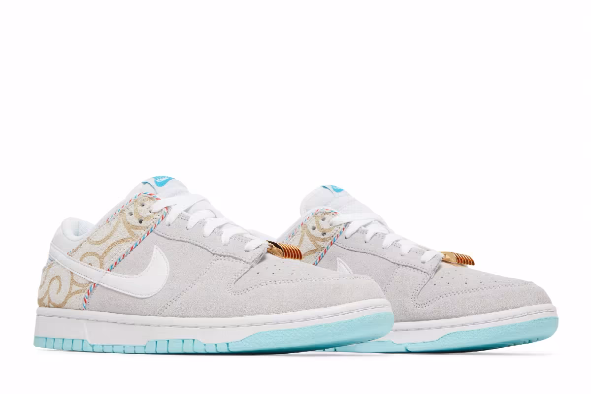 Nike Dunk Low SE Barber Shop - Grey, view 9