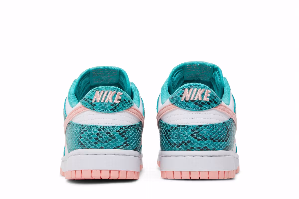 Nike Dunk Low Washed Teal Snakeskin, view 7