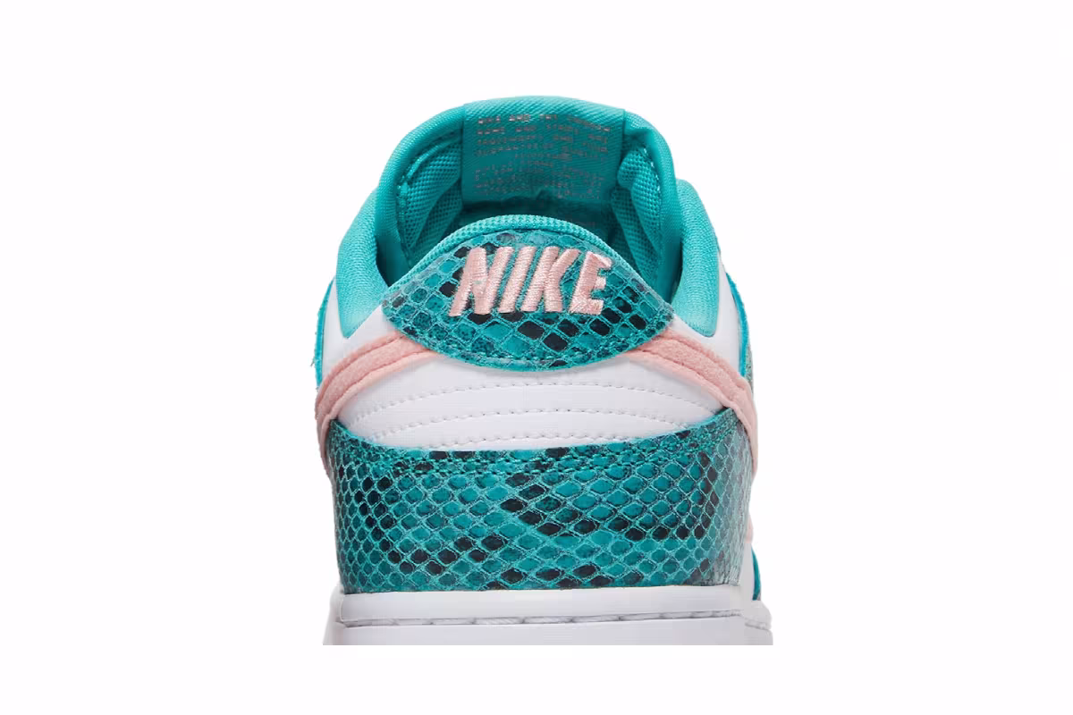 Nike Dunk Low Washed Teal Snakeskin, view 8