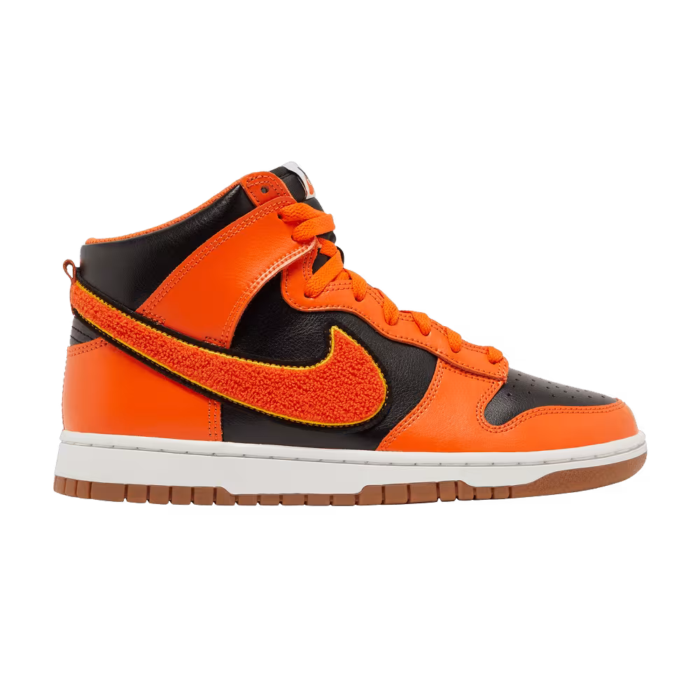 Nike Dunk High Chenille Swoosh - Safety Orange