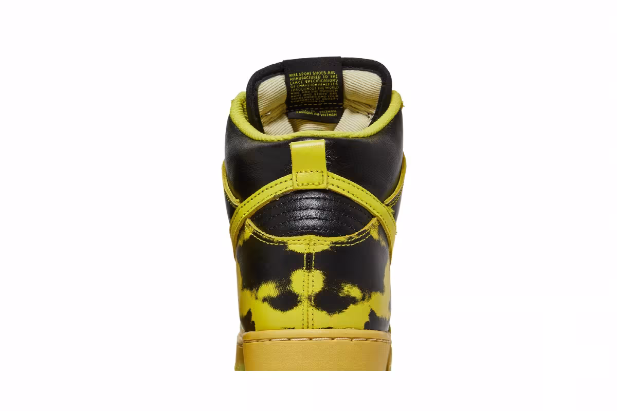 Nike Dunk High 1985 Yellow Acid Wash, view 8