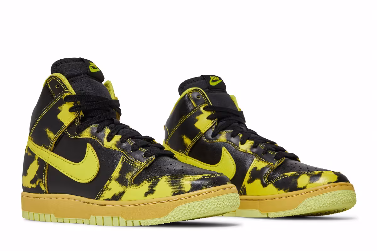 Nike Dunk High 1985 Yellow Acid Wash, view 9