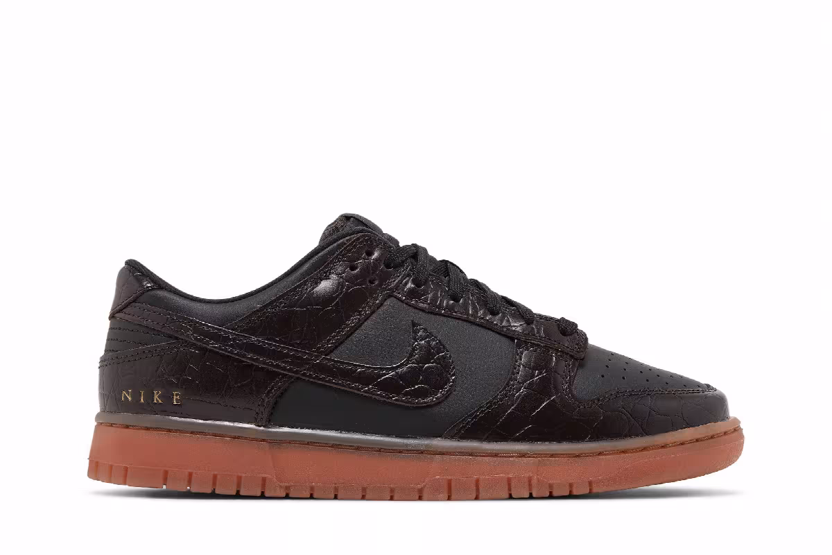 Nike Dunk Low SE Chocolate Croc, view 2