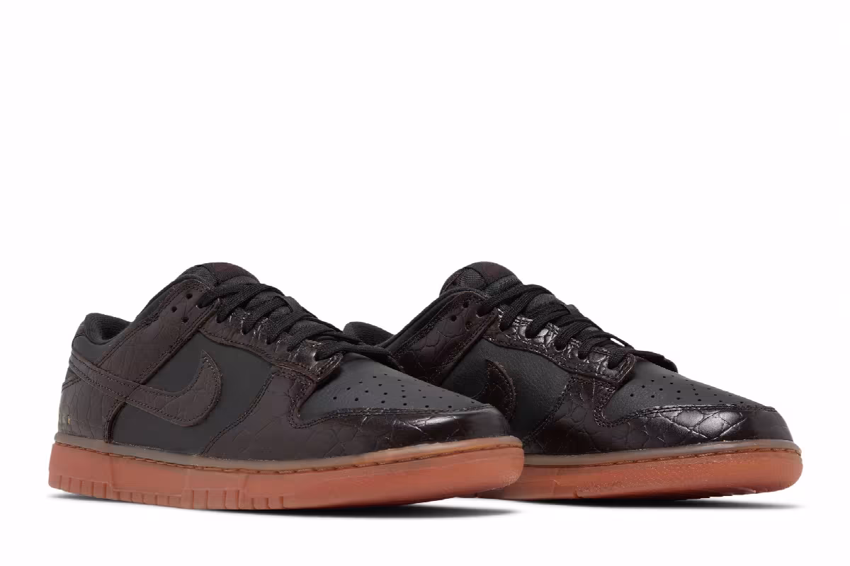 Nike Dunk Low SE Chocolate Croc, view 9