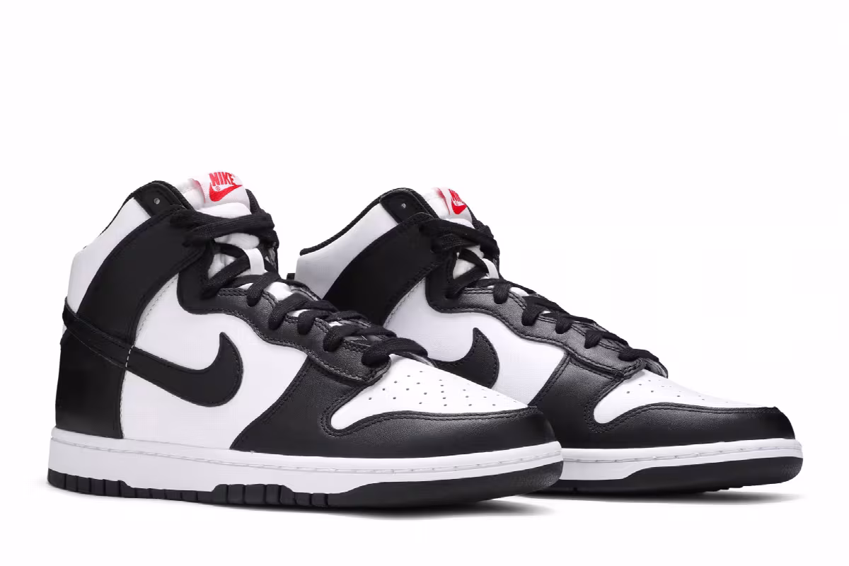 Nike Dunk High Black White, view 9