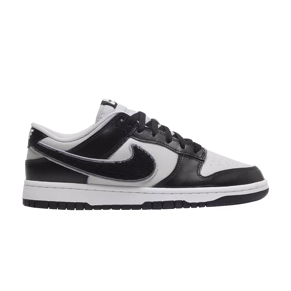 Nike Dunk Low Chenille Swoosh - Black Grey Fog