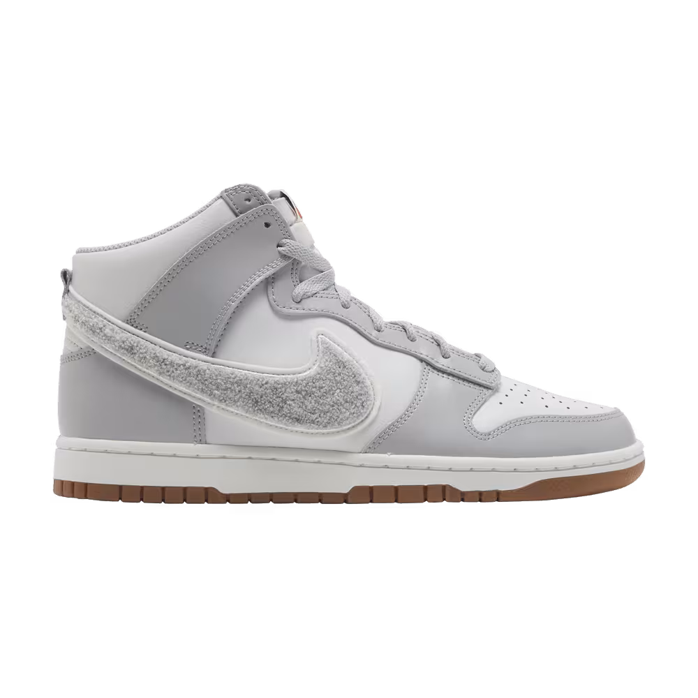 Nike Men's Dunk High Chenille Swoosh - Light Smoke Grey