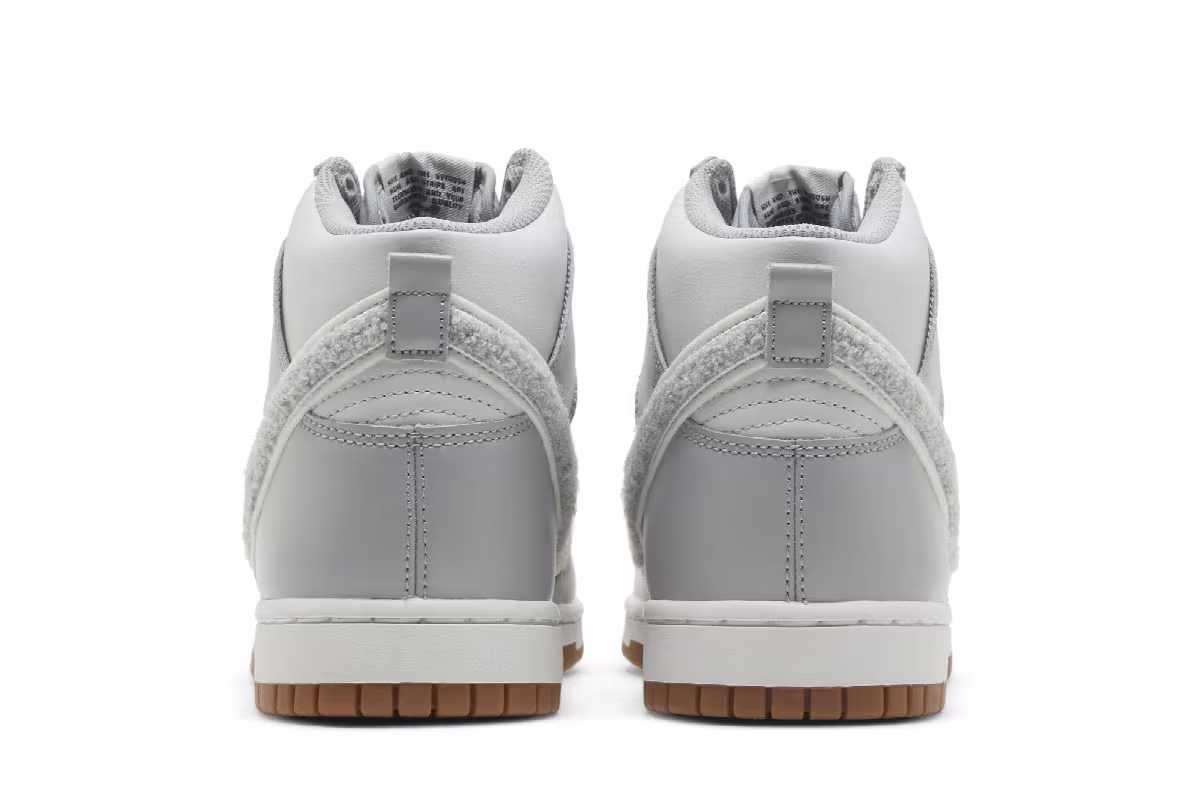 Nike Men's Dunk High Chenille Swoosh - Light Smoke Grey, view 7