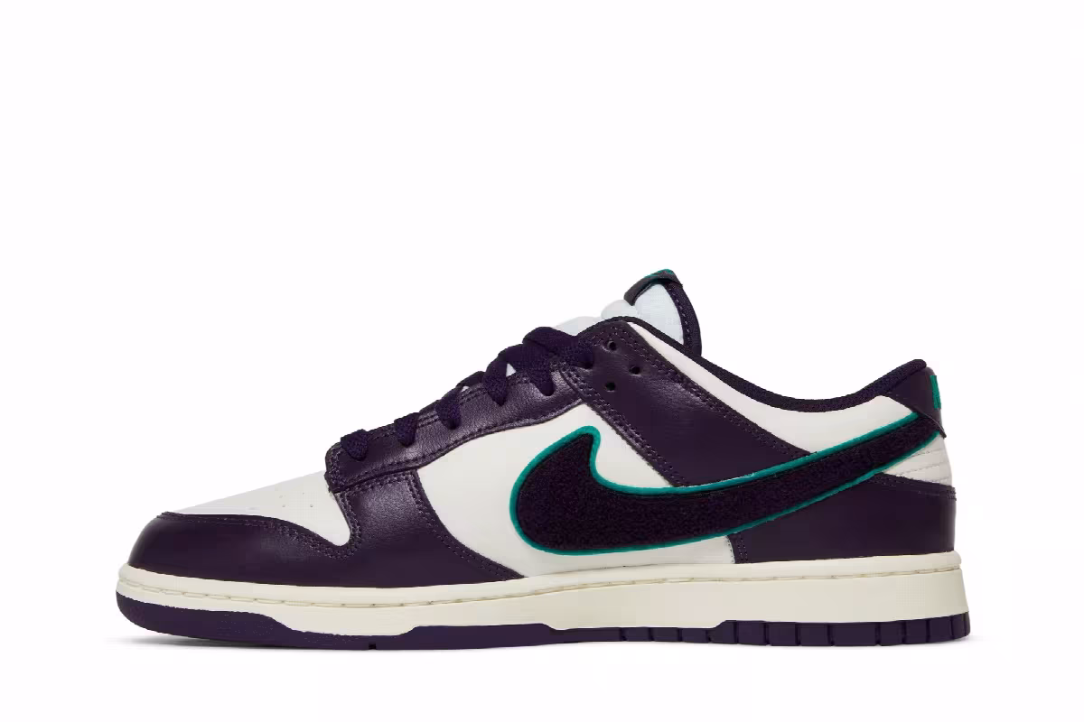 Nike Men's Dunk Low Chenille Swoosh - Grand Purple, view 4