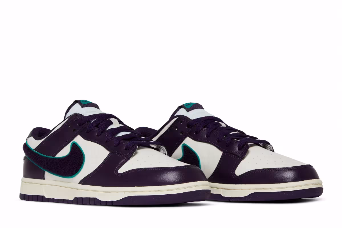 Nike Men's Dunk Low Chenille Swoosh - Grand Purple, view 9