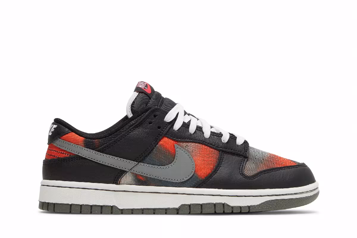 Nike Dunk Low Graffiti Pack - Black Red, view 2