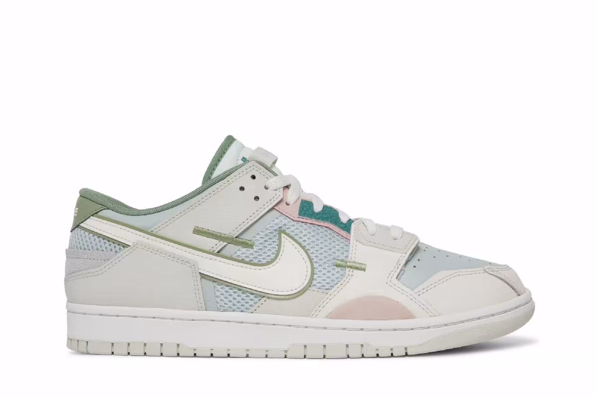 Nike Dunk Scrap SE Grey Haze Oil Green, view 2