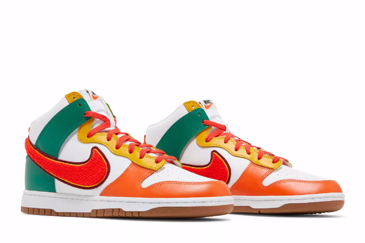 Nike Dunk High Chenille Swoosh, view 9