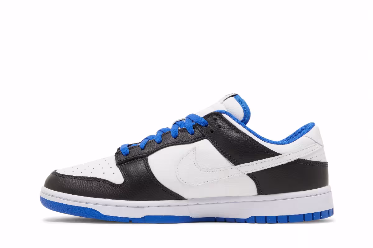 Nike Dunk Low White Black Game Royal, view 4
